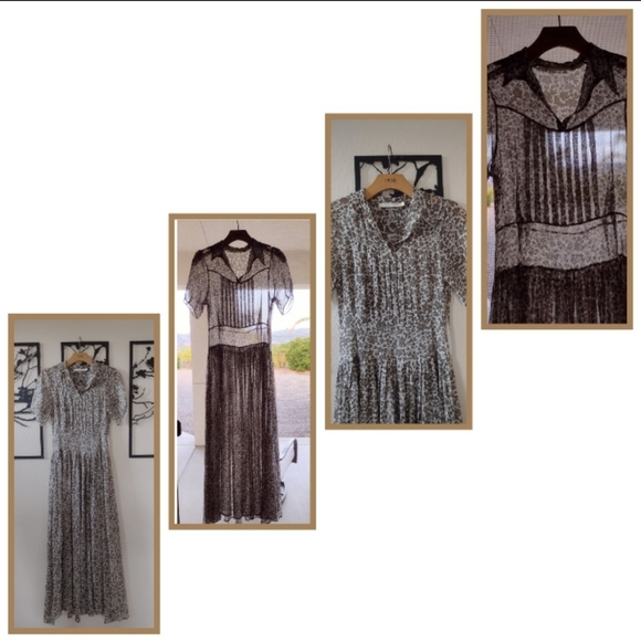 Christy Dawn Winslet Dress Jasmine Rye Brown Cream Floral Print 100% Silk Size S - Picture 13 of 15